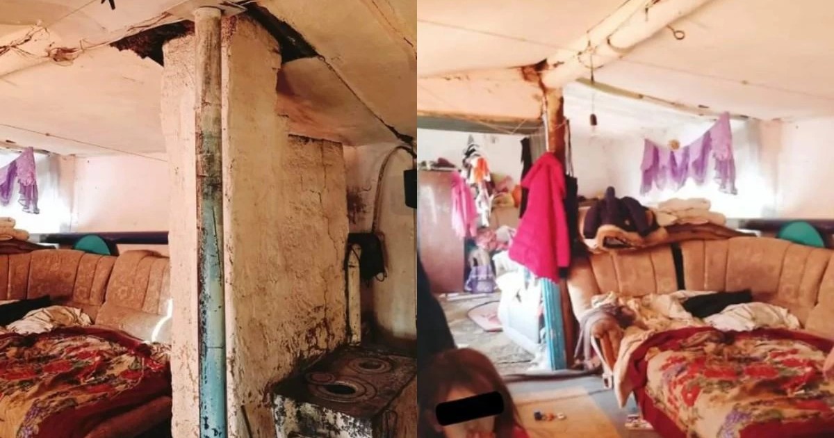 Үш баласы бар отбасы апатты үйде тұрып жатыр