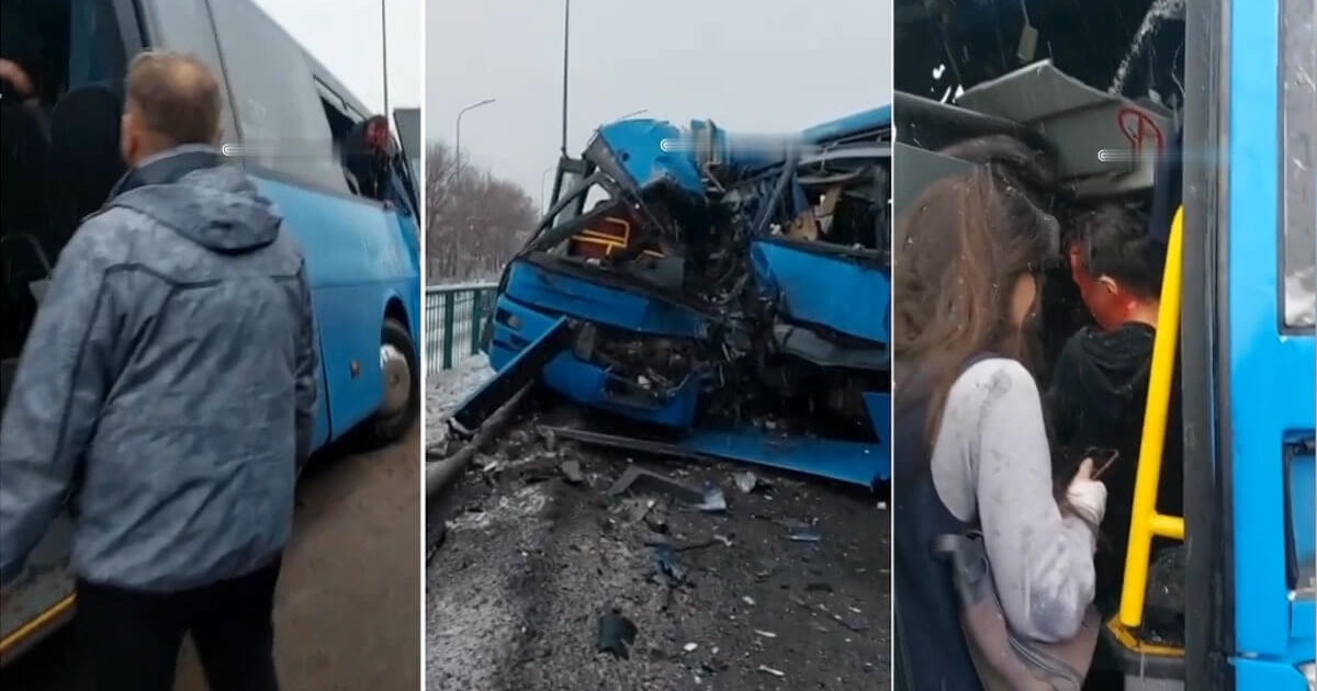 Автобус соқтығысы: Төрт адам ауыр халде жатыр