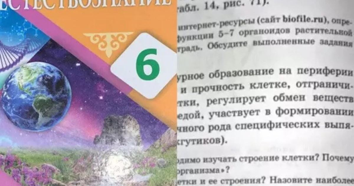 6-сыныптың "Жаратылыстану" кітабынан порносайт сілтемелері шықты