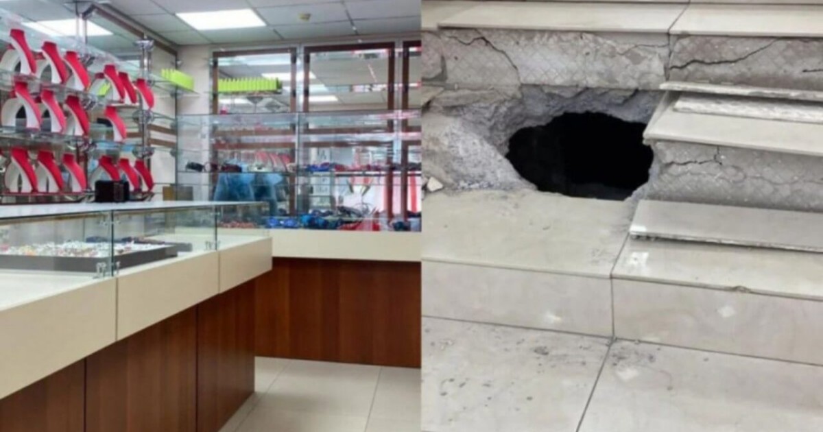 Степногорскте ұрылар зергерлік дүкенге баспалдақты тесіп кірген (ВИДЕО)