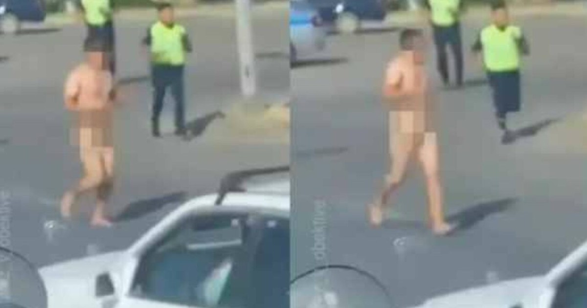 Көшеде тыр жалаңаш жүгіріп жүрген адамның видеосы тарады
