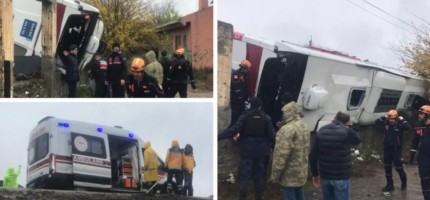 Жолаушылар автобусы соқтығысып, 20 адам зардап шекті