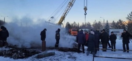 Екібастұздағы тағы бір жылу желісінде құбыр жарылды