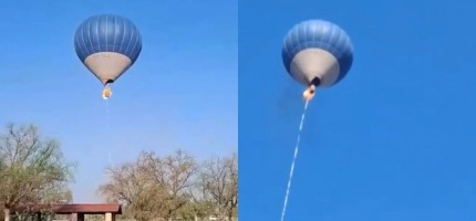 Әуе шары өртеніп, 2 адам қаза болды (ВИДЕО)