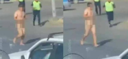 Көшеде тыр жалаңаш жүгіріп жүрген адамның видеосы тарады