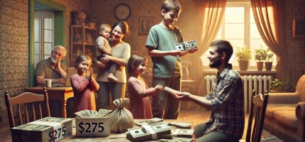 Әлеуметтік жағдайы төмен отбасыларға 275 доллардан береді