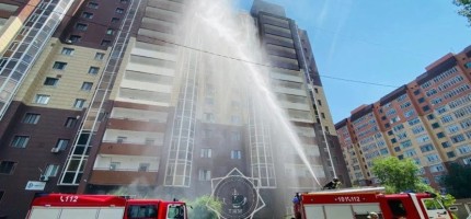 Астанада 13 қабатты тұрғын үйден өрт шықты