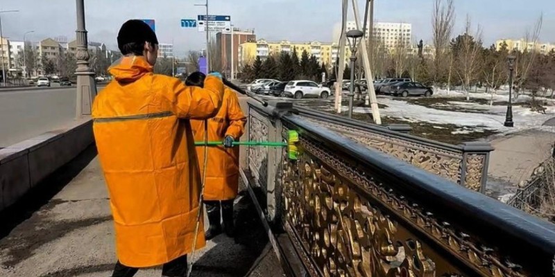 Астанада көктемгі жалпы тазалық жұмысы жүріп жатыр