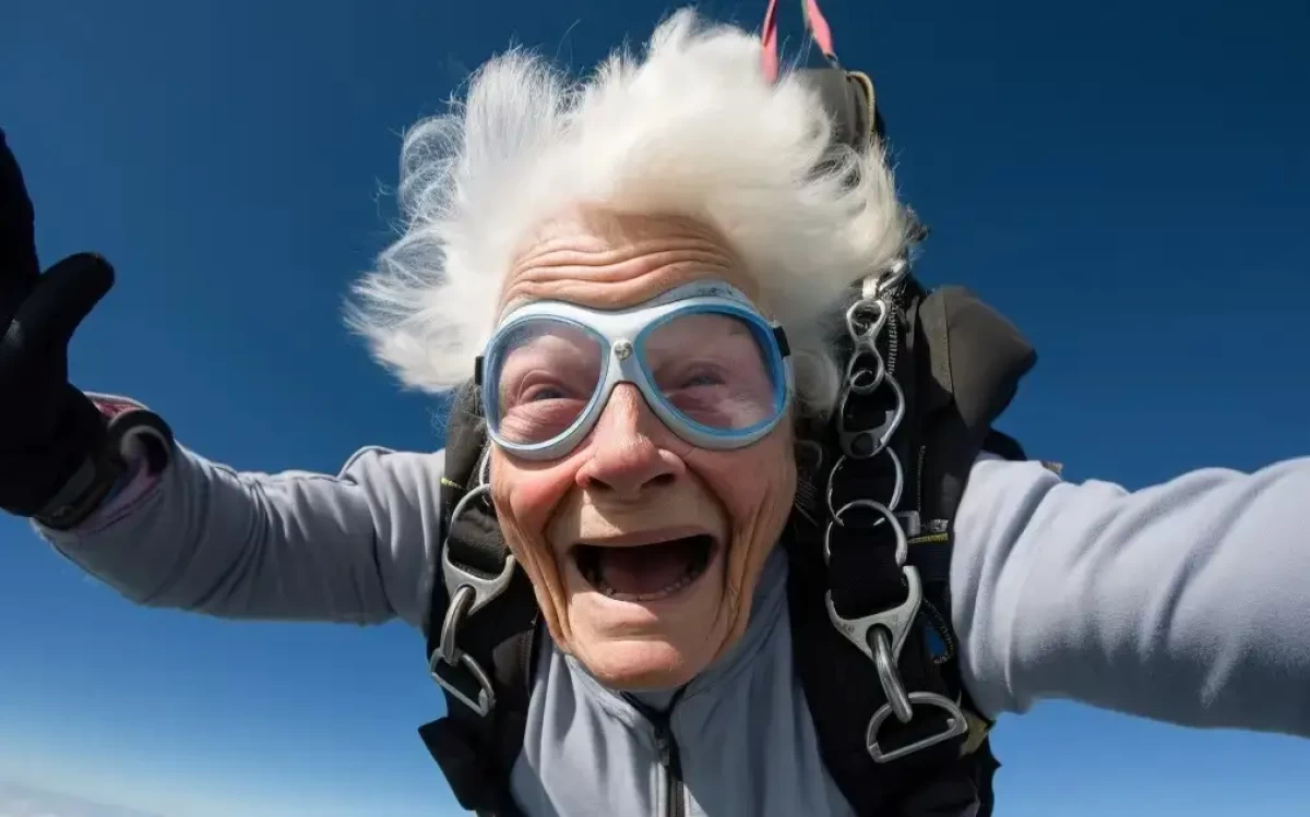 104 жастағы әйел адам парашютпен секіріп, рекорд жаңартты